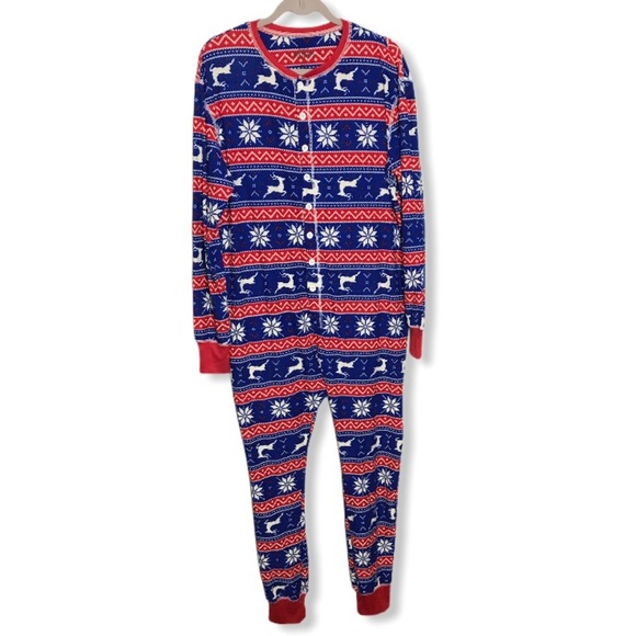 URBAN HERITAGE Reindeer Snowflakes Onesie Pyjamas - Picture 4 of 9